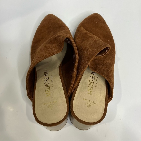 Melrose Ave Los Angeles pointed toe mules block heel 100% vegan women’s size 8.5 - Picture 5 of 8